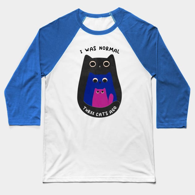 Three cats Baseball T-Shirt by grafart